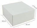 PUDEŁKO NA TORT BIAŁE 28x28x13cm STABILNE OPAKOWANIE MOCNY KARTON