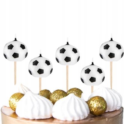 ŚWIECZKI URODZINOWE PIŁKA PIŁKI FOOTBALL NA IMPREZĘ URODZINOWĄ 5 SZT ŚWIECZKI URODZINOWE PIŁKA PIŁKI FOOTBALL NA IMPREZĘ URODZINOWĄ 5 SZT