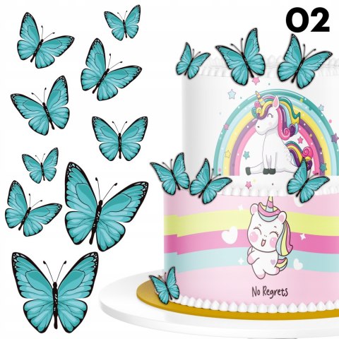 Waflowe kolorowe MOTYLE MOTYLKI na tort, jadalna OZDOBA DEKORACJA - 14 szt. Waflowe kolorowe MOTYLE MOTYLKI na tort, jadalna OZDOBA DEKORACJA - 14 szt.