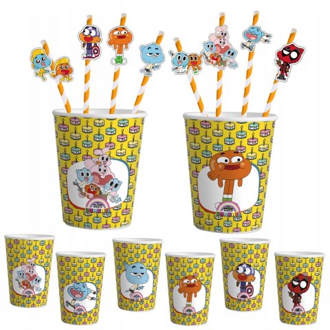 ZESTAW KUBKI + SŁOMKI URODZINOWE - GUMBALL URODZINY PRZYJĘCIE ZESTAW KUBKI + SŁOMKI URODZINOWE - GUMBALL URODZINY PRZYJĘCIE