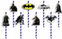 SŁOMKI URODZINOWE z POSTACIAMI - BATMAN DC MARVEL KOMIKS FILMY - 8 szt.