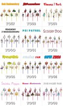 SŁOMKI URODZINOWE z POSTACIAMI - BTS KPOP POP ZESPÓŁ URODZINY - 8 szt.