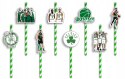 SŁOMKI URODZINOWE z POSTACIAMI - NBA CELTICS KOSZYKÓWKA DRUŻYNY - 8 szt.