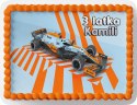 PROSTOKĄTNY OPŁATEK NA TORT A4 20x29CM - F1 FORMUŁA 1 + IMIĘ GRATIS