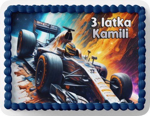 PROSTOKĄTNY OPŁATEK NA TORT A4 20x29CM - F1 FORMUŁA 1 + IMIĘ GRATIS PROSTOKĄTNY OPŁATEK NA TORT A4 20x29CM - F1 FORMUŁA 1 + IMIĘ GRATIS