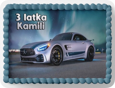 PROSTOKĄTNY OPŁATEK NA TORT A4 20x29CM - MERCEDES AUTA + IMIĘ GRATIS PROSTOKĄTNY OPŁATEK NA TORT A4 20x29CM - MERCEDES AUTA + IMIĘ GRATIS