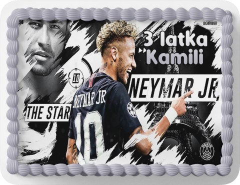 PROSTOKĄTNY OPŁATEK NA TORT A4 20x29CM - NEYMAR PIŁKA + IMIĘ GRATIS PROSTOKĄTNY OPŁATEK NA TORT A4 20x29CM - NEYMAR PIŁKA + IMIĘ GRATIS