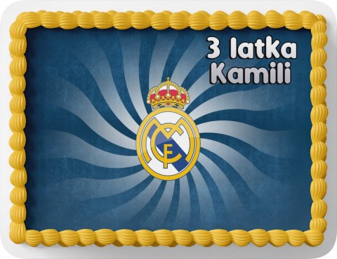 PROSTOKĄTNY OPŁATEK NA TORT A4 20x29CM - REAL MADRYT + IMIĘ GRATIS PROSTOKĄTNY OPŁATEK NA TORT A4 20x29CM - REAL MADRYT + IMIĘ GRATIS