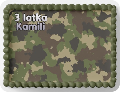 PROSTOKĄTNY OPŁATEK NA TORT A4 20x29CM - WOJSKO MUNDUR + IMIĘ GRATIS PROSTOKĄTNY OPŁATEK NA TORT A4 20x29CM - WOJSKO MUNDUR + IMIĘ GRATIS