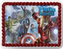 PROSTOKĄTNY OPŁATEK NA TORT A4 20x29CM - AVENGERS + IMIĘ GRATIS
