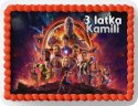 PROSTOKĄTNY OPŁATEK NA TORT A4 20x29CM - AVENGERS + IMIĘ GRATIS