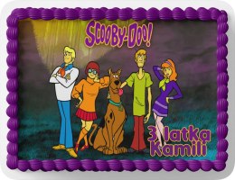 PROSTOKĄTNY OPŁATEK NA TORT A4 20x29CM - SCOOBY-DOO + IMIĘ GRATIS