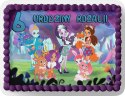 PROSTOKĄTNY OPŁATEK NA TORT A4 20x29CM - ENCHANTIMALS + IMIĘ GRATIS