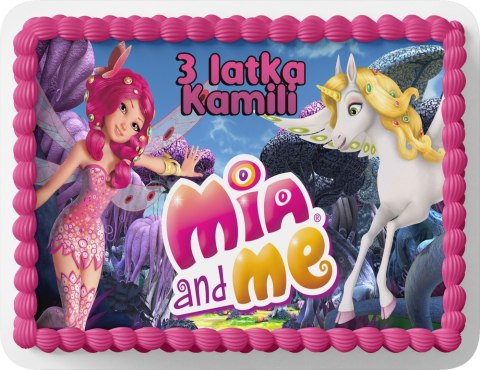 PROSTOKĄTNY OPŁATEK NA TORT A4 20x29CM - MIA I JA MIA AND ME + IMIĘ GRATIS PROSTOKĄTNY OPŁATEK NA TORT A4 20x29CM - MIA I JA MIA AND ME + IMIĘ GRATIS
