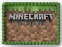 PROSTOKĄTNY OPŁATEK NA TORT A4 20x29CM - MINE.CRAFT + IMIĘ GRATIS
