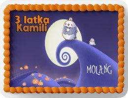 PROSTOKĄTNY OPŁATEK NA TORT A4 20x29CM - MOLANG BAJKA + IMIĘ GRATIS