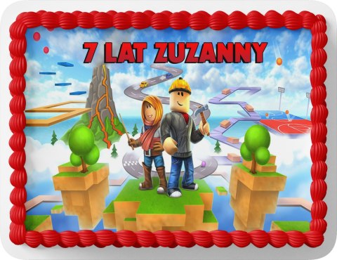 PROSTOKĄTNY OPŁATEK NA TORT A4 20x29CM - ROBLOX + IMIĘ GRATIS PROSTOKĄTNY OPŁATEK NA TORT A4 20x29CM - ROBLOX + IMIĘ GRATIS