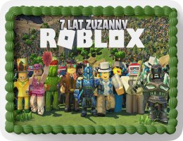 PROSTOKĄTNY OPŁATEK NA TORT A4 20x29CM - ROBLOX + IMIĘ GRATIS