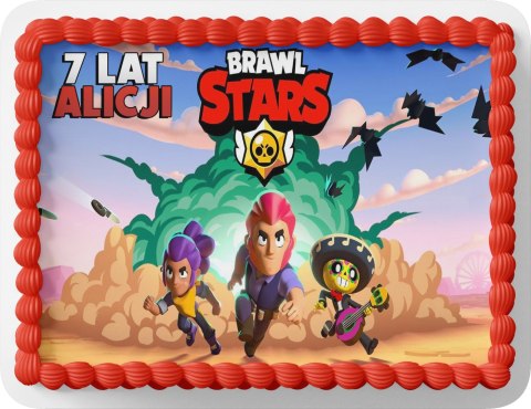 PROSTOKĄTNY OPŁATEK NA TORT A4 20x29CM - BRAWLL STARSS + IMIĘ GRATIS PROSTOKĄTNY OPŁATEK NA TORT A4 20x29CM - BRAWLL STARSS + IMIĘ GRATIS