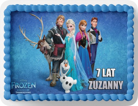 PROSTOKĄTNY OPŁATEK NA TORT A4 20x29CM - KRAINA LODU + IMIĘ GRATIS PROSTOKĄTNY OPŁATEK NA TORT A4 20x29CM - KRAINA LODU + IMIĘ GRATIS