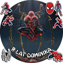 OPŁATEK NA TORT 30CM - SPIDERMAN SPIDEY PAJĄK + IMIĘ + GRATIS! 24CM 26CM