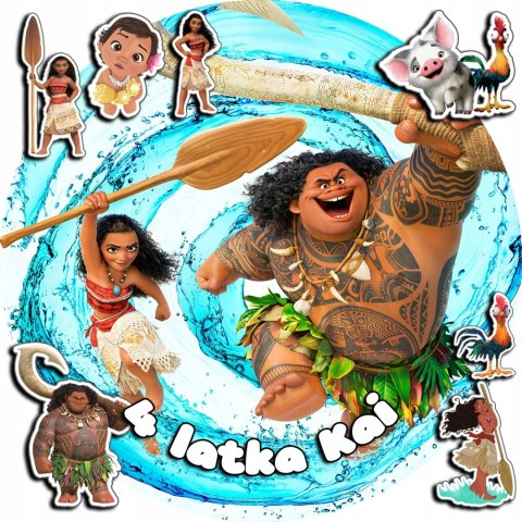 OPŁATEK NA TORT 30CM - VAIANA MOANA + IMIĘ + GRATIS! 24CM 26CM OPŁATEK NA TORT 30CM - VAIANA MOANA + IMIĘ + GRATIS! 24CM 26CM