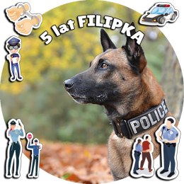 OPŁATEK NA TORT 30CM - POLICJA POLICJANT + IMIĘ + GRATIS! 24CM 26CM