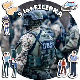 OPŁATEK NA TORT 30CM - POLICJA POLICJANT + IMIĘ + GRATIS! 24CM 26CM