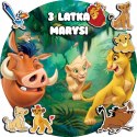 OPŁATEK NA TORT 30CM - THE LION KING KRÓL LEW + IMIĘ + GRATIS! 24CM 26CM