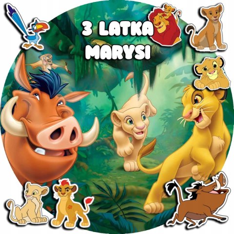 OPŁATEK NA TORT 30CM - THE LION KING KRÓL LEW + IMIĘ + GRATIS! 24CM 26CM OPŁATEK NA TORT 30CM - THE LION KING KRÓL LEW + IMIĘ + GRATIS! 24CM 26CM