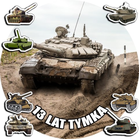 OPŁATEK NA TORT 30CM - WOJSKO CZOŁG TANK + IMIĘ + GRATIS! 24CM 26CM OPŁATEK NA TORT 30CM - WOJSKO CZOŁG TANK + IMIĘ + GRATIS! 24CM 26CM