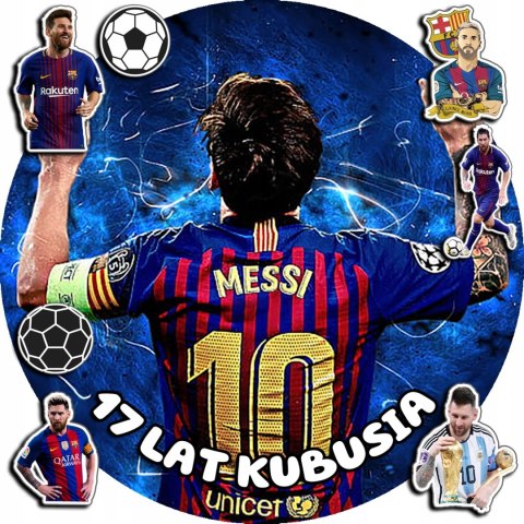 OPŁATEK NA TORT 30CM - PIŁKA NOŻNA MESSI + IMIĘ + GRATIS! 24CM 26CM OPŁATEK NA TORT 30CM - PIŁKA NOŻNA MESSI + IMIĘ + GRATIS! 24CM 26CM