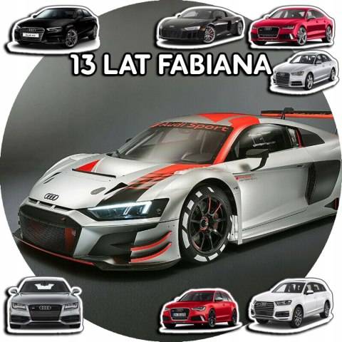 OPŁATEK NA TORT 30CM - SAMOCHODY AUTA AUDI + IMIĘ + GRATIS! 24CM 26CM OPŁATEK NA TORT 30CM - SAMOCHODY AUTA AUDI + IMIĘ + GRATIS! 24CM 26CM