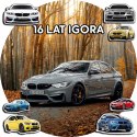 OPŁATEK NA TORT 30CM - SAMOCHODY AUTA BMW + IMIĘ + GRATIS! 24CM 26CM
