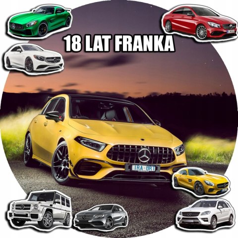 OPŁATEK NA TORT 30CM - SAMOCHODY AUTA MERCEDES + IMIĘ + GRATIS! 24CM 26CM OPŁATEK NA TORT 30CM - SAMOCHODY AUTA MERCEDES + IMIĘ + GRATIS! 24CM 26CM