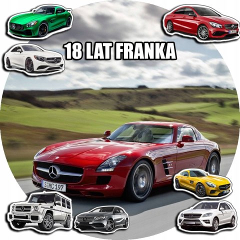 OPŁATEK NA TORT 30CM - SAMOCHODY AUTA MERCEDES + IMIĘ + GRATIS! 24CM 26CM OPŁATEK NA TORT 30CM - SAMOCHODY AUTA MERCEDES + IMIĘ + GRATIS! 24CM 26CM