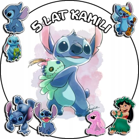 OPŁATEK NA TORT 30CM - STICH STICZ BAJKA + IMIĘ + GRATIS! 24CM 26CM OPŁATEK NA TORT 30CM - STICH STICZ BAJKA + IMIĘ + GRATIS! 24CM 26CM