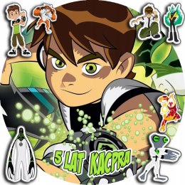 OPŁATEK NA TORT 30CM - BEN 10 TEN + IMIĘ + GRATIS! 24CM 26CM