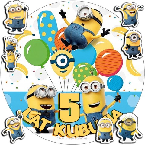 OPŁATEK NA TORT 30CM - MINIONKI BAJKA + IMIĘ + GRATIS! 24CM 26CM OPŁATEK NA TORT 30CM - MINIONKI BAJKA + IMIĘ + GRATIS! 24CM 26CM