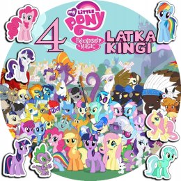OPŁATEK NA TORT 30CM - MY LITTLE PONY + IMIĘ + GRATIS! 24CM 26CM