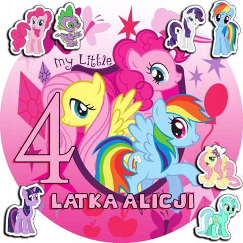OPŁATEK NA TORT 30CM - MY LITTLE PONY + IMIĘ + GRATIS! 24CM 26CM OPŁATEK NA TORT 30CM - MY LITTLE PONY + IMIĘ + GRATIS! 24CM 26CM