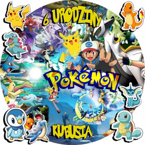 OPŁATEK NA TORT 30CM - POKEMON BAJKA + IMIĘ + GRATIS! 24CM 26CM OPŁATEK NA TORT 30CM - POKEMON BAJKA + IMIĘ + GRATIS! 24CM 26CM