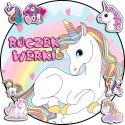 OPŁATEK NA TORT 30CM - JEDNOROŻEC UNICORN + IMIĘ + GRATIS! 24CM 26CM