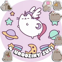 OPŁATEK NA TORT 30CM - KOTEK KOT PUSZIN SŁODKI + IMIĘ + GRATIS! 24CM 26CM