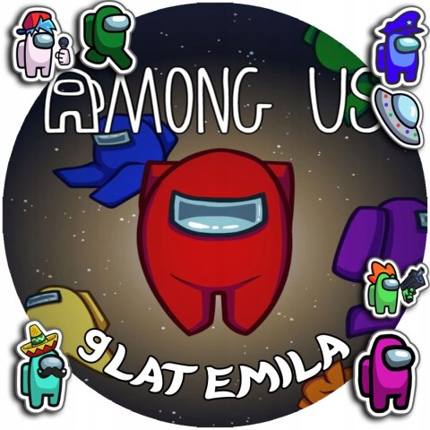 OPŁATEK NA TORT 30CM - AMONG US DEKORACJA + IMIĘ + GRATIS! 24CM 26CM OPŁATEK NA TORT 30CM - AMONG US DEKORACJA + IMIĘ + GRATIS! 24CM 26CM
