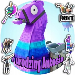 OPŁATEK NA TORT 30CM - FORTNITE GRY DEKORACJA + IMIĘ + GRATIS! 24CM 26CM