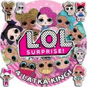 OPŁATEK NA TORT 30CM - LOL SURPRISE LALECZKI + IMIĘ + GRATIS! 24CM 26CM