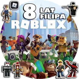 OPŁATEK NA TORT 30CM - ROBLOX DEKORACJA + IMIĘ + GRATIS! 24CM 26CM