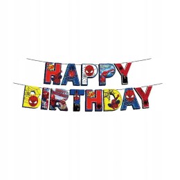GIRLAND AVENGERS NA IMPREZĘ URODZINOWĄ OZDOBA DEKORACJA Heppy Birthday