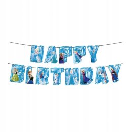 GIRLAND KRAINA LODU NA IMPREZĘ URODZINOWĄ OZDOBA DEKORACJA Heppy Birthday
